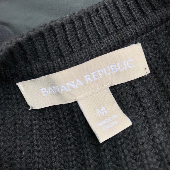Banana Republic Black Knit Sweater Sheer Hem *Aa5 - Picture 6 of 7
